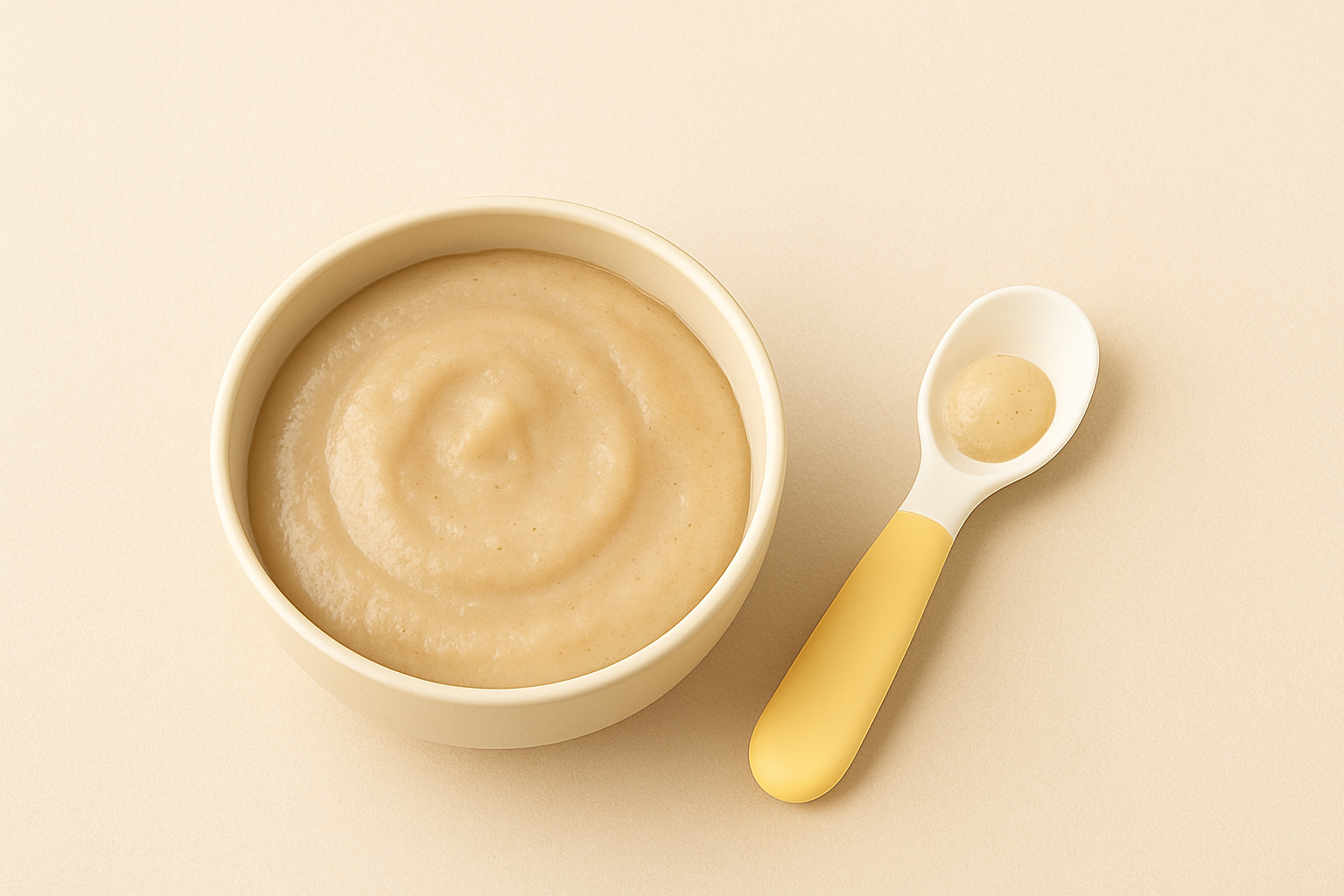 Baby food in bowl